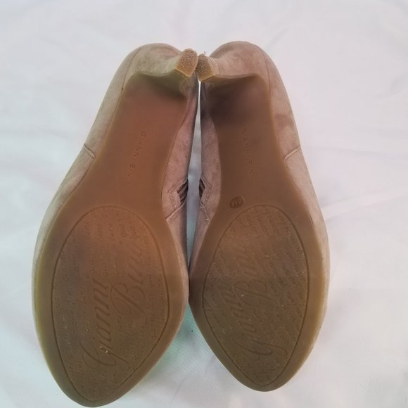 Gianni Bini Women's Nude Tan Suede Heeled Booties with 3.5in heels Size 8 - Picture 7 of 8